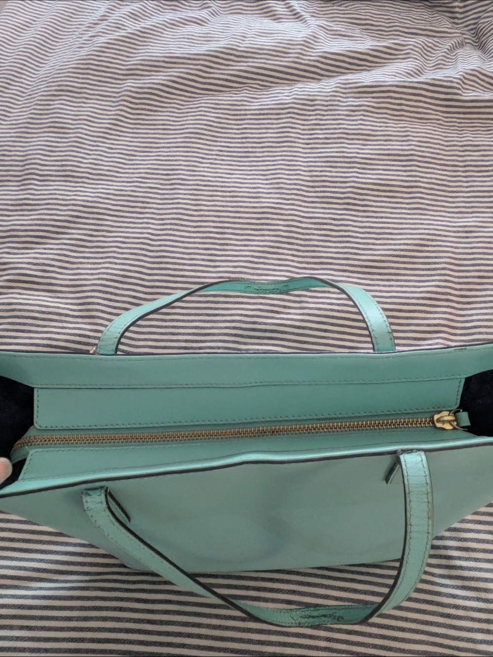 Kate Spade Teal Leather Tote - Picture 11 of 12